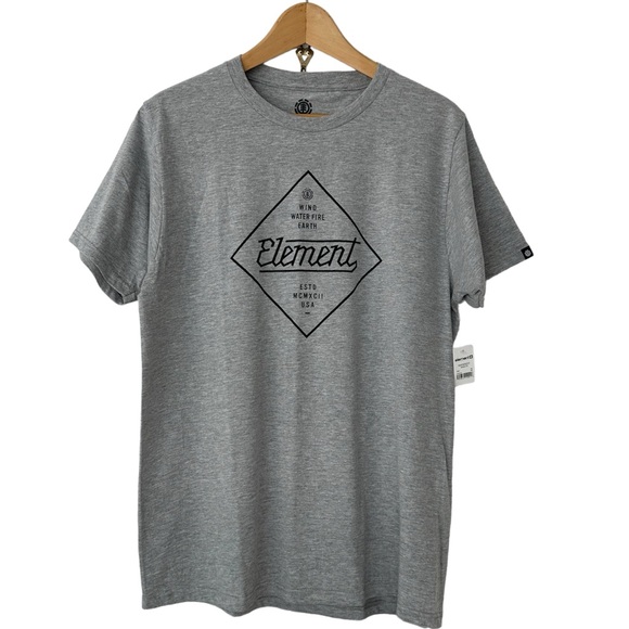Element Stadium Short Sleeve T Shirt Gray NWT Men’s Size Medium - Picture 1 of 7